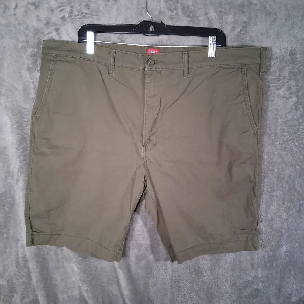 Levis XX Chino‎ Shorts Mens Size 42 Khaki Olive Light Weight Microsand Twill